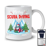 Personalized Merry Scuba Diving; Fantastic Christmas Custom Name Santa Scuba Diving; Winter Outside T-Shirt