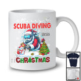 Personalized Merry Scuba Diving; Joyful Christmas Custom Name Santa Scuba Diving Lover T-Shirt