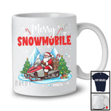 Personalized Merry Snowmobile; Fantastic Christmas Custom Name Santa Snowmobile; Winter Outside T-Shirt