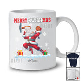 Personalized Merry Swishmas; Amusing Christmas Santa Playing Basketball Player; Sport Team T-Shirt