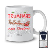 Personalized Merry Trumpmas; Joyful Christmas Trump; Custom Name Santa Sleigh Back 2024 T-Shirt