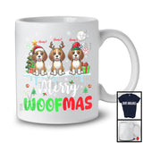 Personalized Merry Woofmas; Awesome Christmas Custom Name Three Beagle Owner; Snow T-Shirt