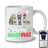 Personalized Merry Woofmas; Awesome Christmas Custom Name Three Chinese Crested Dog; Snow T-Shirt