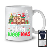 Personalized Merry Woofmas; Awesome Christmas Custom Name Three Chow Chow Owner; Snow T-Shirt