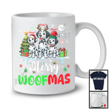 Personalized Merry Woofmas; Awesome Christmas Custom Name Three Dalmatian Owner; Snow T-Shirt