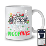 Personalized Merry Woofmas; Awesome Christmas Custom Name Three Husky Owner; Snow T-Shirt