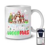 Personalized Merry Woofmas; Awesome Christmas Custom Name Three King Charles Spaniel; Snow T-Shirt