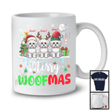 Personalized Merry Woofmas; Awesome Christmas Custom Name Three Maltese Owner; Snow T-Shirt