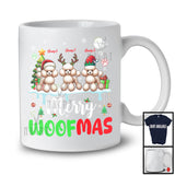 Personalized Merry Woofmas; Awesome Christmas Custom Name Three Poodle Owner; Snow T-Shirt