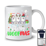 Personalized Merry Woofmas; Awesome Christmas Custom Name Three Samoyed Owner; Snow T-Shirt