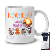 Personalized Mommy Of Little Monsters; Creepy Halloween Family Custom Name Group T-Shirt