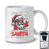 Personalized Likely To Call Santa; Humorous Christmas Santa Face; Custom Name Family T-Shirt