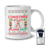 Personalized My Christmas Pajama Shirt; Amusing Custom Name Elf Candy Canes; Family T-Shirt