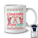 Personalized My Christmas Pajama Shirt; Amusing Custom Name Santa Candy Canes; Family T-Shirt