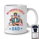 Personalized My Favorite People Call Me Dad, Lovely Father's Day 4 Son Daughter Custom Name T-Shirt