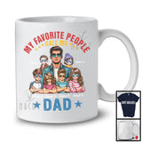 Personalized My Favorite People Call Me Dad, Lovely Father's Day 6 Son Daughter Custom Name T-Shirt