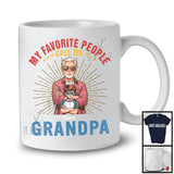 Personalized My Favorite People Call Me Grandpa, Lovely Father's Day Grandkids Custom Name T-Shirt