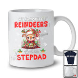 Personalized My Favorite Reindeers Call Me Stepdad; Fantastic Christmas Custom Name Family; Snow T-Shirt