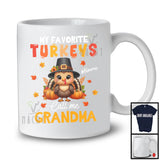 Personalized My Favorite Turkeys Call Me Grandma; Fantastic Thanksgiving Custom Name Family T-Shirt