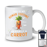 Personalized My Human Costume Carrot; Joyful Halloween Custom Name Fruit; Vegan T-Shirt