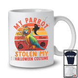 Personalized My Parrot Stolen My Halloween Costume; Horror Bird Pumpkin Custom Name T-Shirt