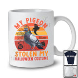 Personalized My Pigeon Stolen My Halloween Costume; Horror Bird Pumpkin Custom Name T-Shirt