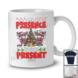 Personalized My Presence Is Your Present; Wonderful Christmas Tree Custom Name Reindeer T-Shirt