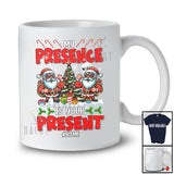 Personalized My Presence Is Your Present; Wonderful Christmas Tree Custom Name Santa; Family T-Shirt