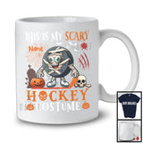 Personalized My Scary Hockey Costume; Cool Halloween Custom Name Mummy Puck; Sports T-Shirt