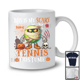 Personalized My Scary Tennis Costume; Cool Halloween Custom Name Mummy Ball; Sports T-Shirt