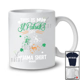 Personalized My St. Patrick's Day Pajama Shirt; Lovely Custom Name Irish Cow Shamrock Shape T-Shirt