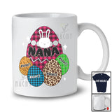 Personalized Nana; Amazing Easter Bunny Leopard Plaid Eggs; Custom Name Family T-Shirt