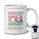 Personalized Nice to The Chemistry Teacher; Merry Christmas Sweater Santa; Custom Name Teacher T-Shirt