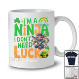 Personalized Ninja I Don't Need Luck; Awesome St. Patrick's Day Custom Name Ninja; Irish Shamrock T-Shirt