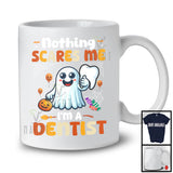 Personalized Nothing Scares Me I'm A Dentist; Lovely Halloween Custom Name Boo Ghost T-Shirt