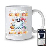 Personalized Nothing Scares Me I'm A Social Worker; Lovely Halloween Custom Name Boo Ghost T-Shirt