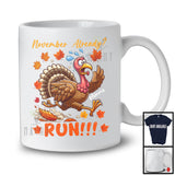 Personalized November Already Run; Funny Thanksgiving Custom Name Turkey Running; Runner T-Shirt