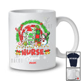 Personalized Nurse Squad; Fantastic Christmas Custom Name Nurse; Plaid Rainbow Snowman T-Shirt