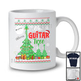 Personalized Oh Guitar Tree; Joyful Christmas Sweater Tree Santa Guitar; Custom Name Guitarist T-Shirt