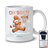 Personalized Oh Snap; Wonderful Christmas Gingerbread Playing Basketball; Custom Name Sport Player T-Shirt