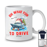 Personalized Oh What Fun It is To Drive; Amusing Christmas Santa Cruise; Custom Name Driver T-Shirt