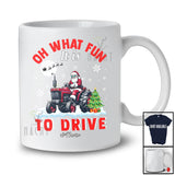 Personalized Oh What Fun It is To Drive; Amusing Christmas Santa Tractor; Custom Name Driver T-Shirt