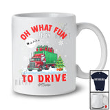 Personalized Oh What Fun It is To Drive; Amusing Christmas Santa Truck; Custom Name Driver T-Shirt