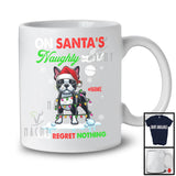 Personalized On Santa's Naughty List; Lovely Christmas Custom Name Boston Terrier Owner T-Shirt