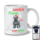 Personalized On Santa's Naughty List; Lovely Christmas Custom Name Cane Corso Owner T-Shirt