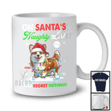 Personalized On Santa's Naughty List; Lovely Christmas Custom Name Corgi Owner T-Shirt