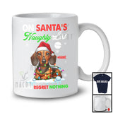 Personalized On Santa's Naughty List; Lovely Christmas Custom Name Dachshund Owner T-Shirt