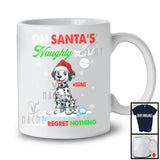 Personalized On Santa's Naughty List; Lovely Christmas Custom Name Dalmatian Owner T-Shirt