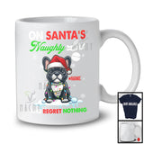 Personalized On Santa's Naughty List; Lovely Christmas Custom Name French Bulldog Owner T-Shirt