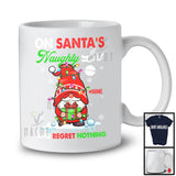 Personalized On Santa's Naughty List; Lovely Christmas Custom Name Gnome Owner T-Shirt